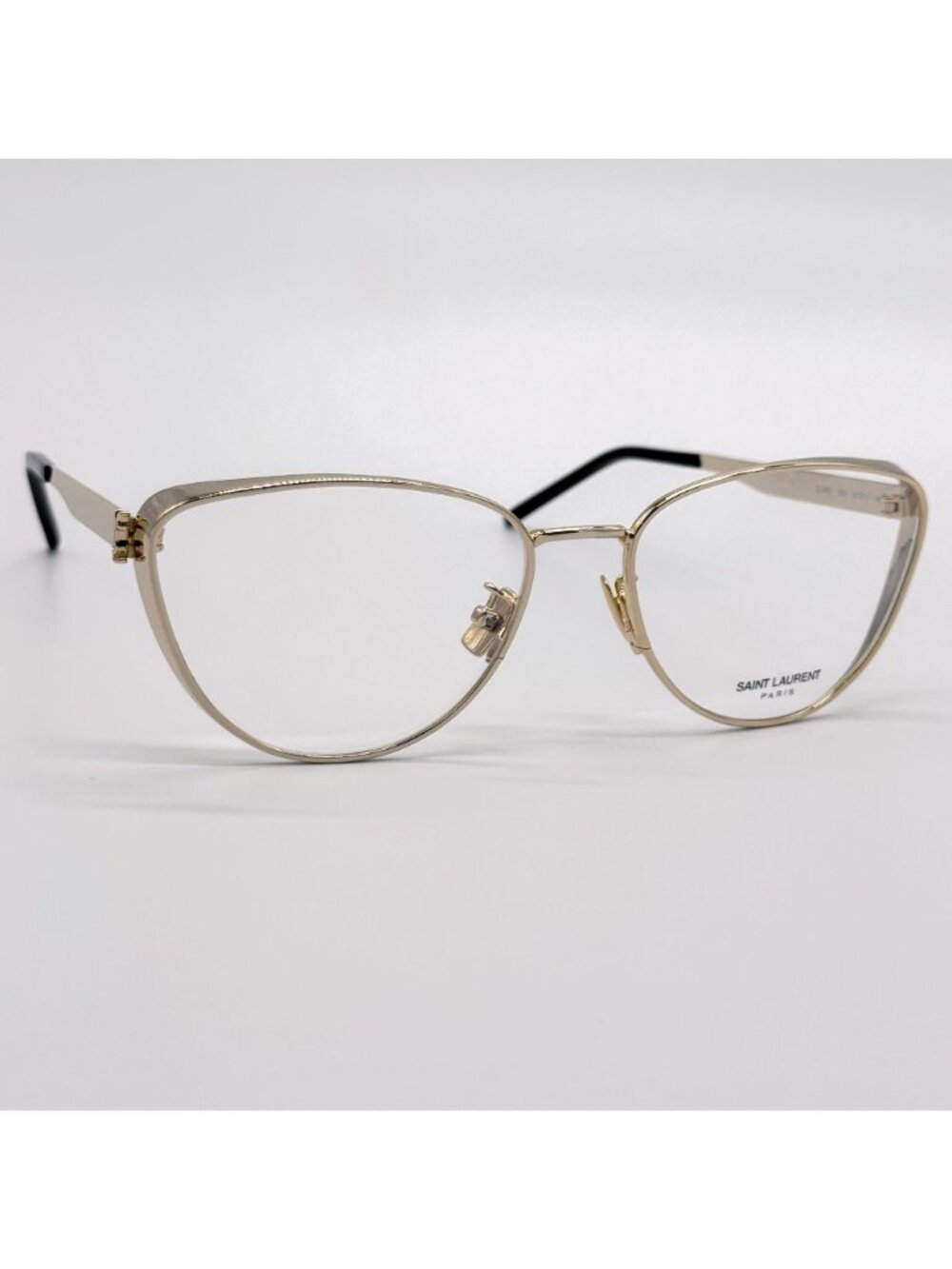 NEW SAINT LAURENT EYEGLASSES SLM92 004 WOMEN CAT EYE GOLD EYEWEAR SL M92 - Picture 5 of 11